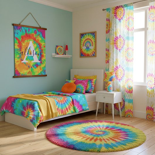 Tie-dye gepersonaliseerd   hangend wandkleed