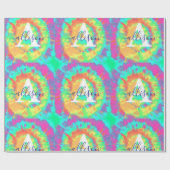 Tie-dye gepersonaliseerd inpakpapier (Vlak)