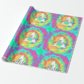 Tie-dye gepersonaliseerd inpakpapier (Uitgerold)