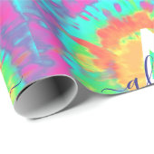 Tie-dye gepersonaliseerd inpakpapier (Rol Hoek)