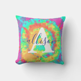 Tie-dye gepersonaliseerd kussen