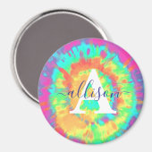 Tie dye gepersonaliseerd  magneet (Voorkant / Achterkant)