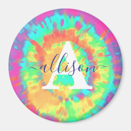 Tie dye gepersonaliseerd  magneet