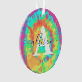 Tie dye gepersonaliseerd  ornament (voorkant)