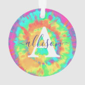 Tie dye gepersonaliseerd  ornament (achterkant)