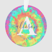Tie dye gepersonaliseerd  ornament (voorkant)