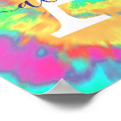 Tie dye gepersonaliseerd  poster (Hoek)