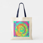 Tie dye gepersonaliseerd  tote bag (Achterkant)