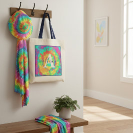 Tie dye gepersonaliseerd  tote bag