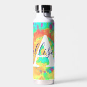 Tie dye gepersonaliseerd waterfles (Links)