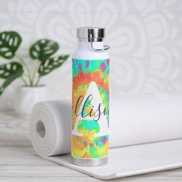 Tie dye gepersonaliseerd  waterfles