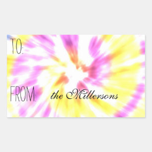 Tie Dye Gift Label