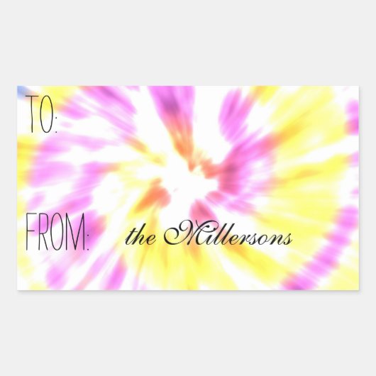 Tie Dye Gift Label (Voorkant)