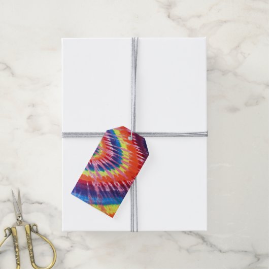 TIE DYE Gift Label Cadeaulabel (Met Touw)