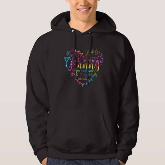 Tie Dye Gigi Hart Moederdag Idee Hoodie (Voorkant)