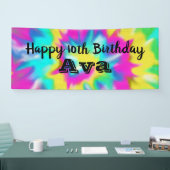 Tie Dye Glow Birthday Party Spandoek (Beurs)