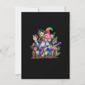 Tie Dye Gnome Peace Spelling Guitar Hippie Gnome C Kaart (Voorkant)