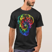 Tie Dye Golden Retriever Tie Dye Dog T-shirt (Voorkant)