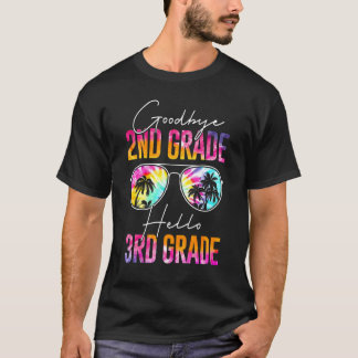 Tie Dye Goodbye 2e graad Afstuderen Hallo 3e Gra T-shirt