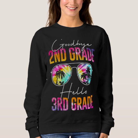 Tie Dye Goodbye 2e graad Afstuderen Hallo 3e Gra Trui (Voorkant)