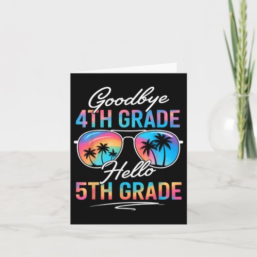 Tie Dye Goodbye 4th Grade Hello 5th Grade Summer S Kaart (Voorkant)