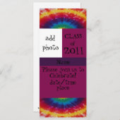 Tie Dye Graduation Party Invitation Kaart (Voorkant / Achterkant)