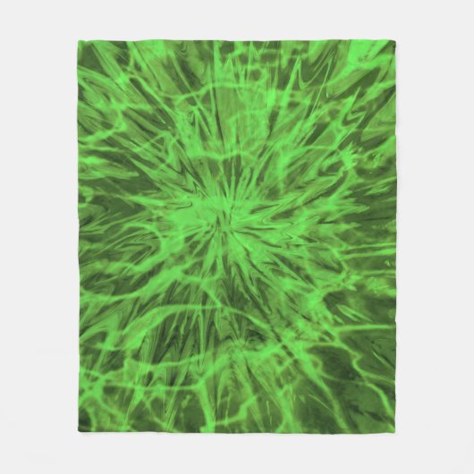 TIE DYE GROEN FLEECE DEKEN (Voorkant)