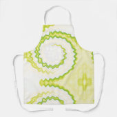 Tie dye Groene chartreuse witte werveling funky re Schort (Voorkant)