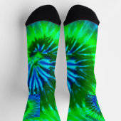 Tie Dye groene en blauwe Design Soks Sokken (Top)