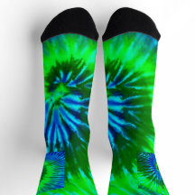 Tie Dye groene en blauwe Design Soks
