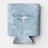 Tie dye grooviest pop koelbox in denim tinten blikjeskoeler (Voorkant)