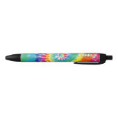 Tie Dye Groovy gepersonaliseerd Terug naar school Zwarte Inkt Pen (Bodem)