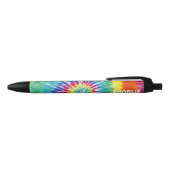 Tie Dye Groovy gepersonaliseerd Terug naar school Zwarte Inkt Pen (Bovenkant)