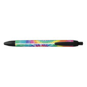 Tie Dye Groovy gepersonaliseerd Terug naar school Zwarte Inkt Pen (Achterkant)