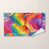 Tie Dye Groovy Hearts Kleurrijk Sinaasappel, Rood, Handdoek (Handdoek)