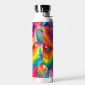 Tie Dye Groovy Hearts Kleurrijk Sinaasappel, Rood, Waterfles (Links)