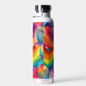 Tie Dye Groovy Hearts Kleurrijk Sinaasappel, Rood, Waterfles (Rechts)