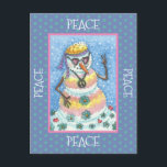 TIE DYE GROOVY SNOWMAN, VREDE OP AARDE CHRISTMAS FEESTDAGENKAART<br><div class="desc">DAARBIJ WAREN DE DAGEN VAN DE STROOMKRACHT,  HET STROPDAS WAS IN DE DAG EN DE VREDESSIGN HEEFT HET OPGELEGD.  DELEN ENKELE LOVE.  SNOWMAN BRIEFKAART *Customize.. zoek overeenkomstige punten Susan Brack Design</div>