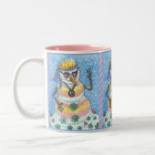 TIE DYE GROOVY SNOWMAN, VREDE OP AARDE CHRISTMAS TWEEKLEURIGE KOFFIEMOK (Links)