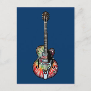 Tie Dye Guitar Briefkaart