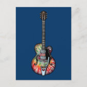 Tie Dye Guitar Briefkaart (Voorkant)