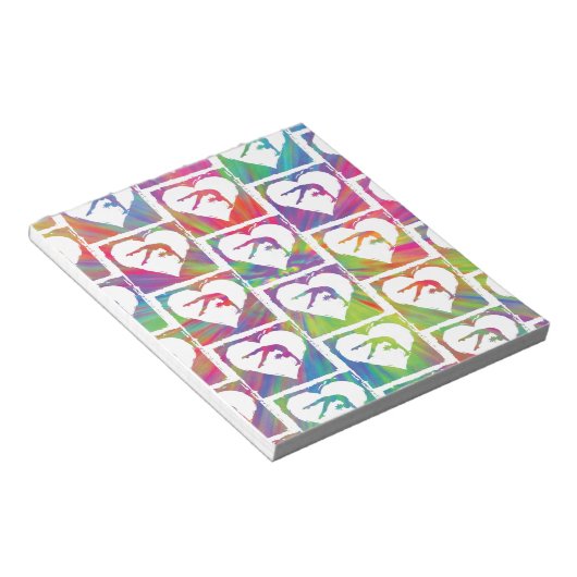 Tie Dye Gymnastics Pattern Notitieblok (Schuin)