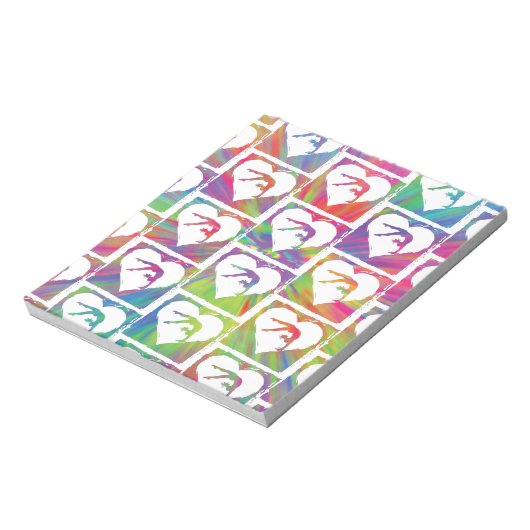 Tie Dye Gymnastics Pattern Notitieblok (Linkerzijde)