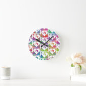 Tie Dye Gymnastics Pattern Ronde Klok (Huis)