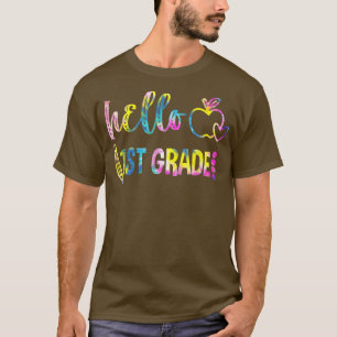 Tie Dye Hallo 1e Grade Team 1e Grade terug naar Sc T-shirt