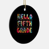 Tie Dye Hallo 5e graad lerarenstudent Keramisch Ornament (Rechts)