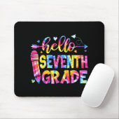 Tie Dye Hallo 7e graad Leerleraar Student terug T Muismat (Met muis)