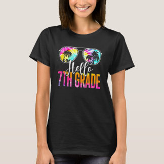 Tie Dye Hallo 7e graad leraar eerste dag van de Sc T-shirt