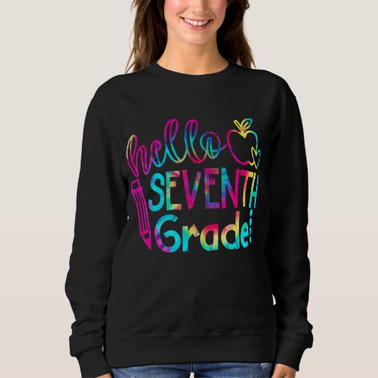 Tie Dye Hallo 7e graad van het team Trui (Voorkant)