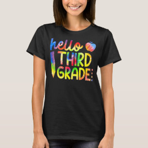 Tie Dye Hallo derde graad team 3e graad terug naar T-shirt